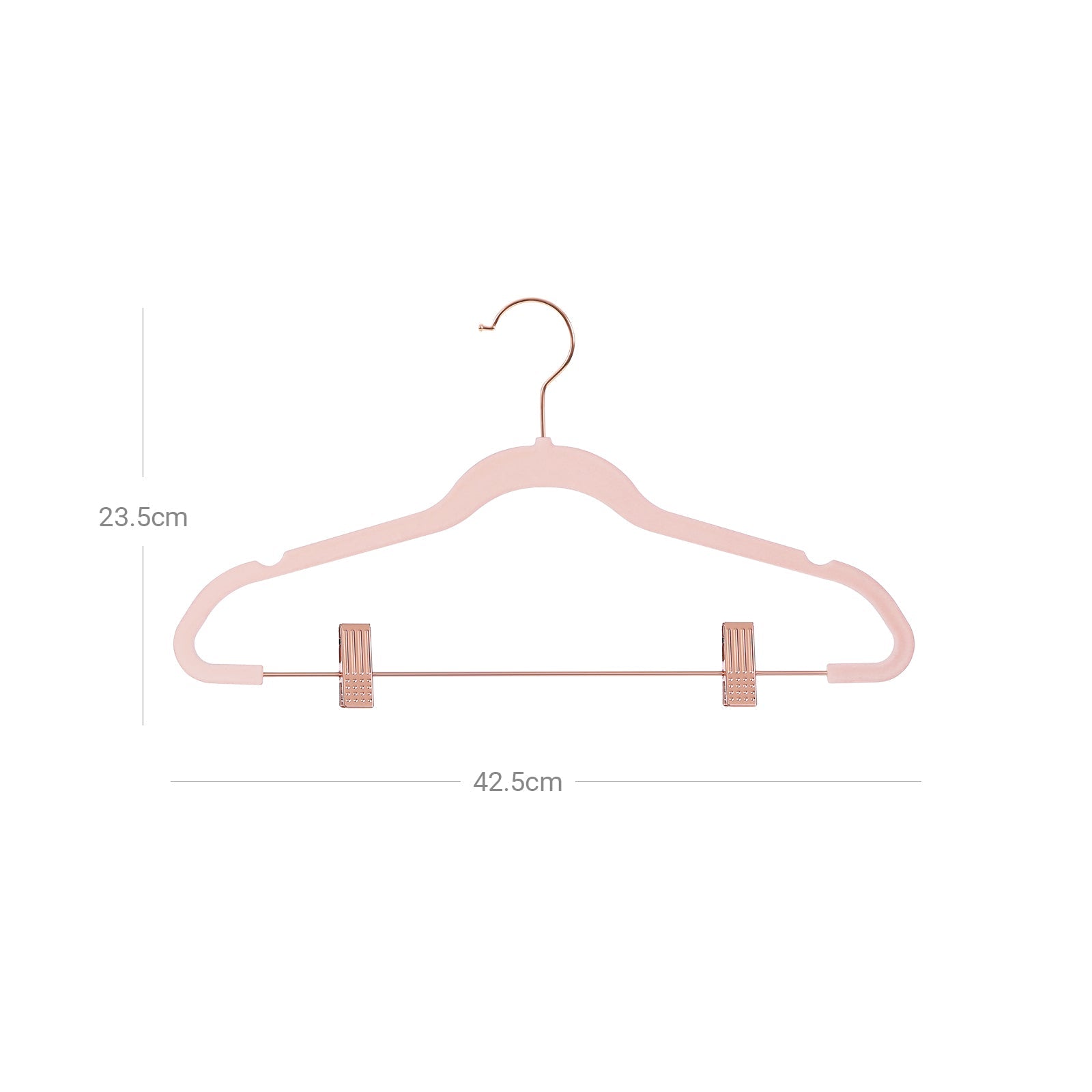 Velvet Coat Hangers – Rose Gold – Heavy-Duty, Non-Slip, Space-Saving – 24-Pack