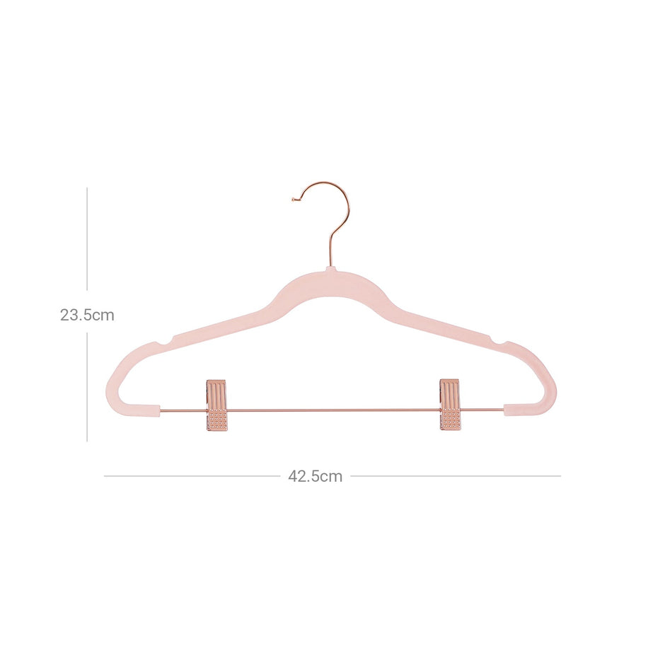 Velvet Coat Hangers – Rose Gold – Heavy-Duty, Non-Slip, Space-Saving – 24-Pack