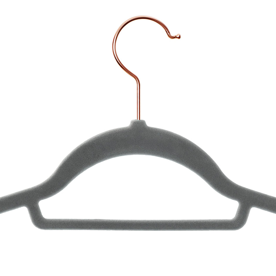 Non-Slip Velvet Hangers – Velvet – Rose Gold – 50 Pack, Space Saving Design