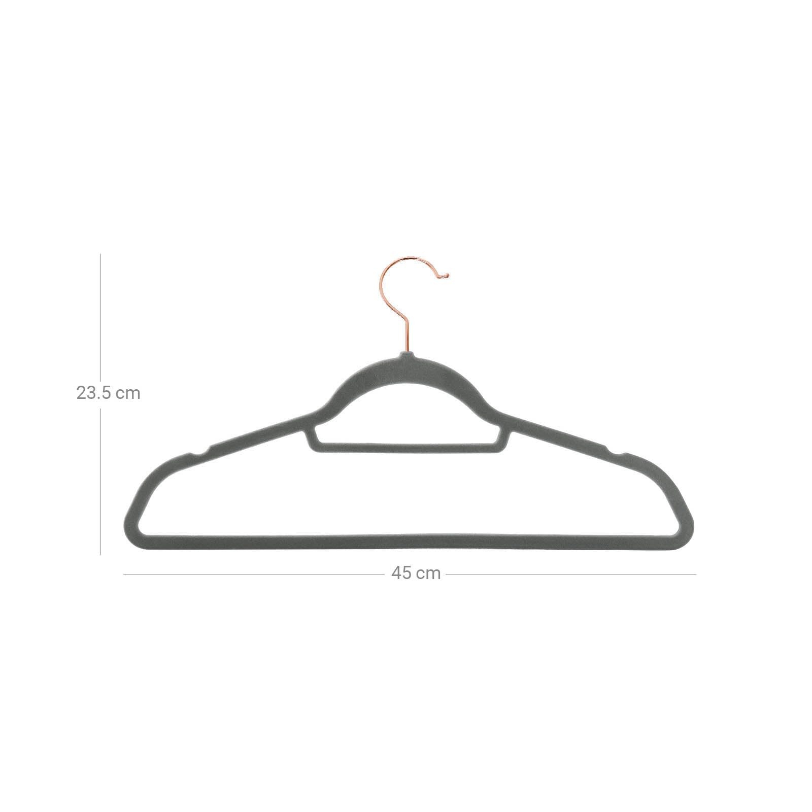 Non-Slip Velvet Hangers – Velvet – Rose Gold – 50 Pack, Space Saving Design