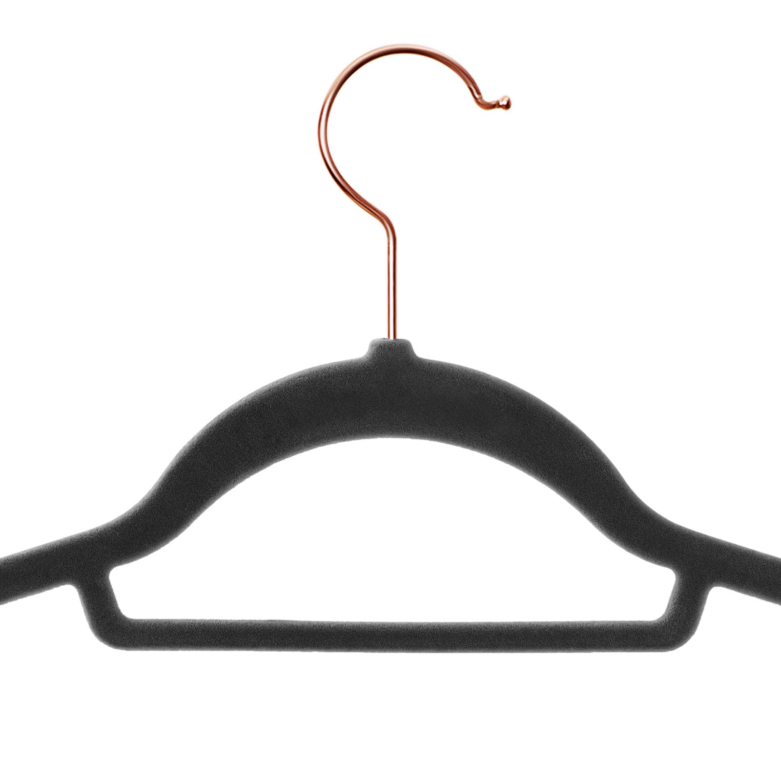 Velvet Hangers – Non-Slip – Rose Gold – Space-Saving Design, 50 Pack