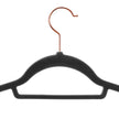 Velvet Hangers – Non-Slip – Rose Gold – Space-Saving Design, 50 Pack