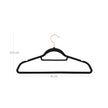 Velvet Hangers – Non-Slip – Rose Gold – Space-Saving Design, 50 Pack