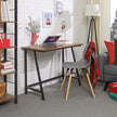 Computer Desk – Wood and Iron – Rustic Brown – Industrial Style, Easy Assembly, Space-Saving