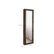 Jewellery Cabinet – Wood – Rustic Brown – Lockable Wall-Mounted with Mirror and Various Compartments