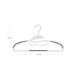 Coat Hangers – Plastic – Grey – 20 Pack, Thin Space Saving Design with Non-Slip Grip and 360° Rotating Hook