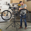 Bicycle Repair Stand – Metal – Black and Blue – Lightweight with Quick Release and Tool Tray