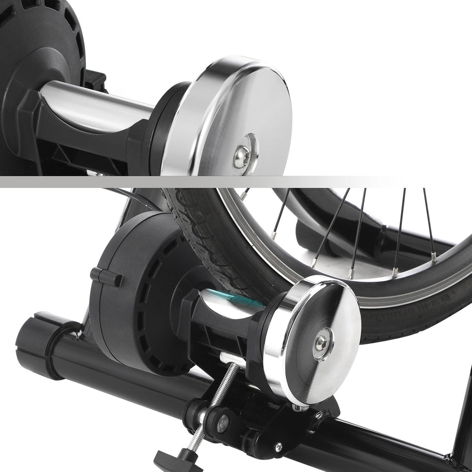Adjustable Bike Trainer Stand – Magnetic – Black – Noise Reduction with Foldable Design