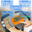 Foldable Exercise Bike – Steel – Orange and Grey – Backrest, Pulse Sensor, Phone Holder, 8 Magnetic Resistance Levels