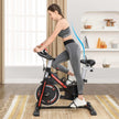 Indoor Cycling Bike – Steel – Black and Red – Adjustable Handlebar, Seat, and Resistance