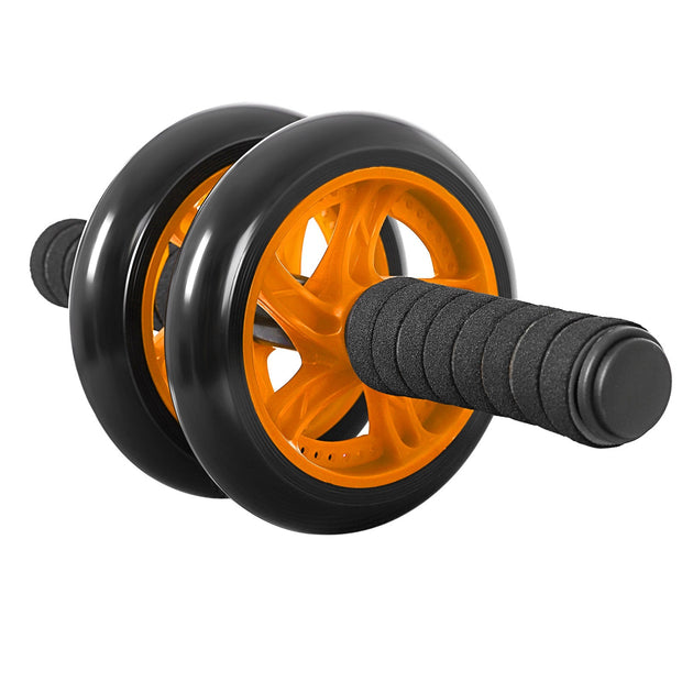Abdominal Roller – Foam – Red – Comfortable Non-Slip Handles with Extra Thick Knee Pad Mat