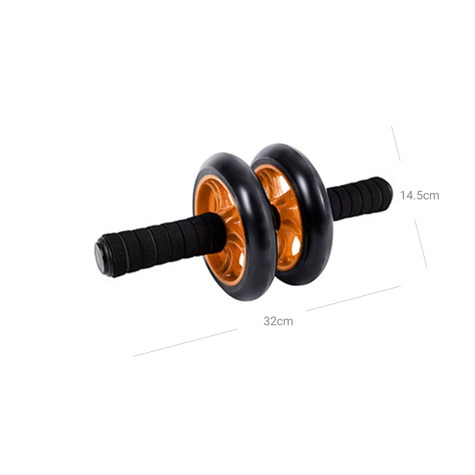 Abdominal Roller – Foam – Red – Comfortable Non-Slip Handles with Extra Thick Knee Pad Mat