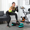 Step Platform – Plastic – Black and Grey – Height-Adjustable with Resistance Band