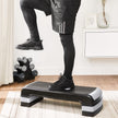 Step Platform – Plastic – Grey – Height Adjustable with Resistance Band