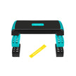 Aerobic Step Platform – Plastic – Blue – Height-Adjustable with Resistance Band