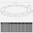 Trampoline Safety Pad – UV-Resistant Tear-Resistant Material – Standard Size – Edge Protection