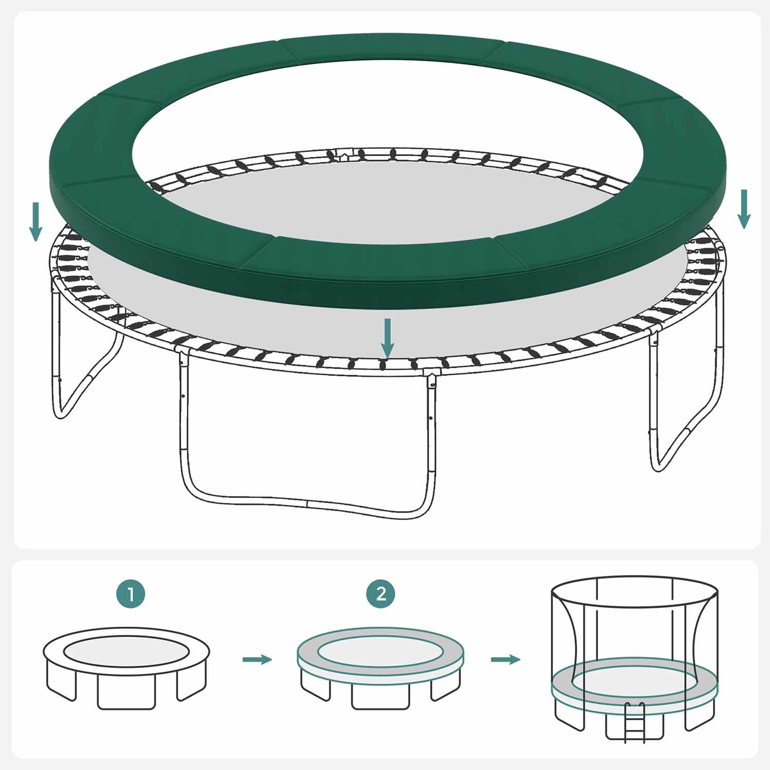 Trampoline Mat – UV-Resistant Fabric – Standard Size – Tear-Resistant with Edge Protection