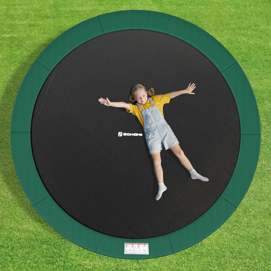Trampoline Safety Protection Pad – UV-Resistant & Tear-Resistant – Green – Standard Size with Edge Protection