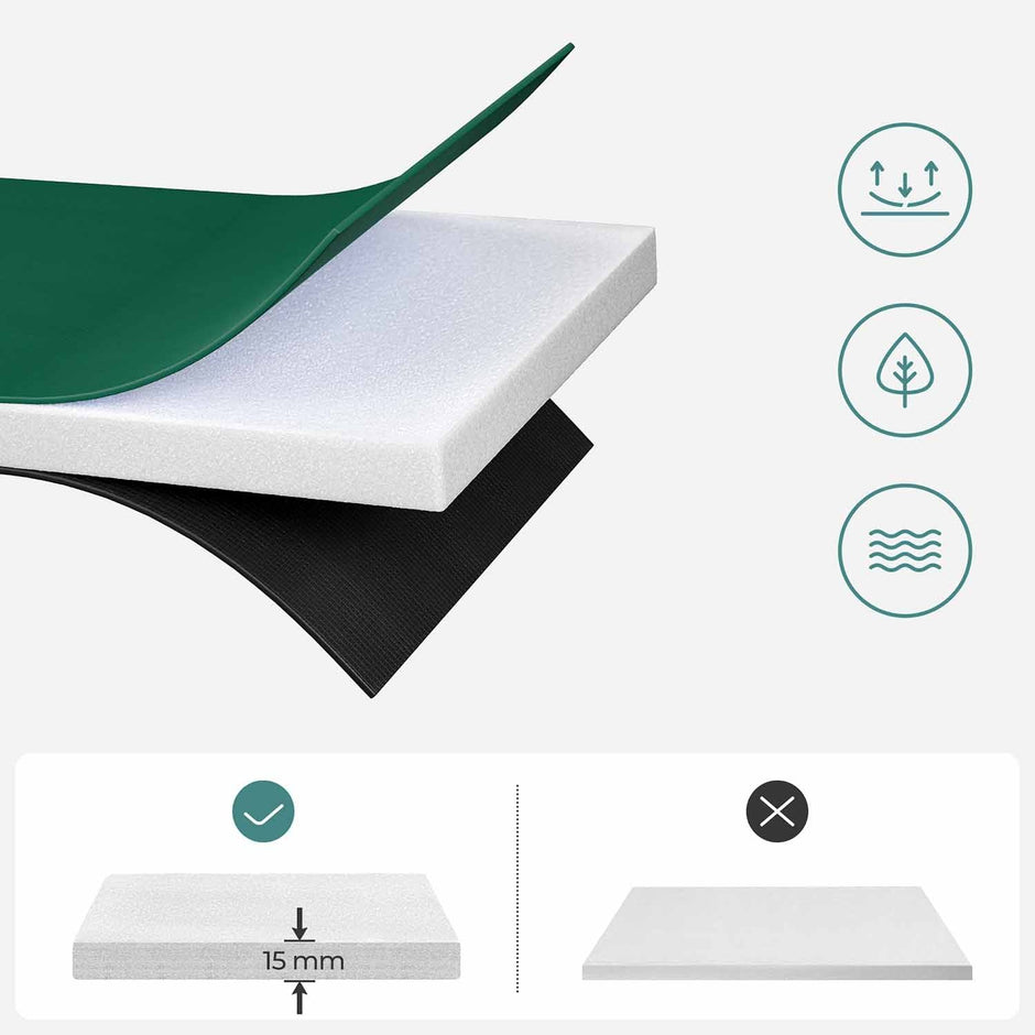 Trampoline Safety Protection Pad – UV-Resistant & Tear-Resistant – Green – Standard Size with Edge Protection