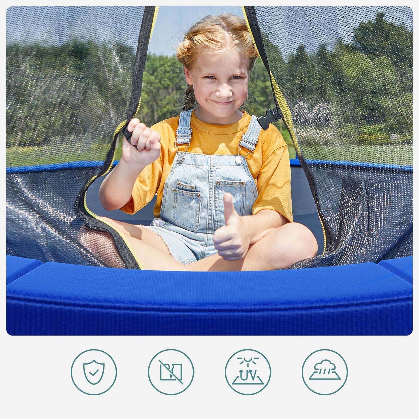 Trampoline Safety Pad – UV-Resistant and Tear-Resistant Material – Standard Size – 8 FT Edge Protection