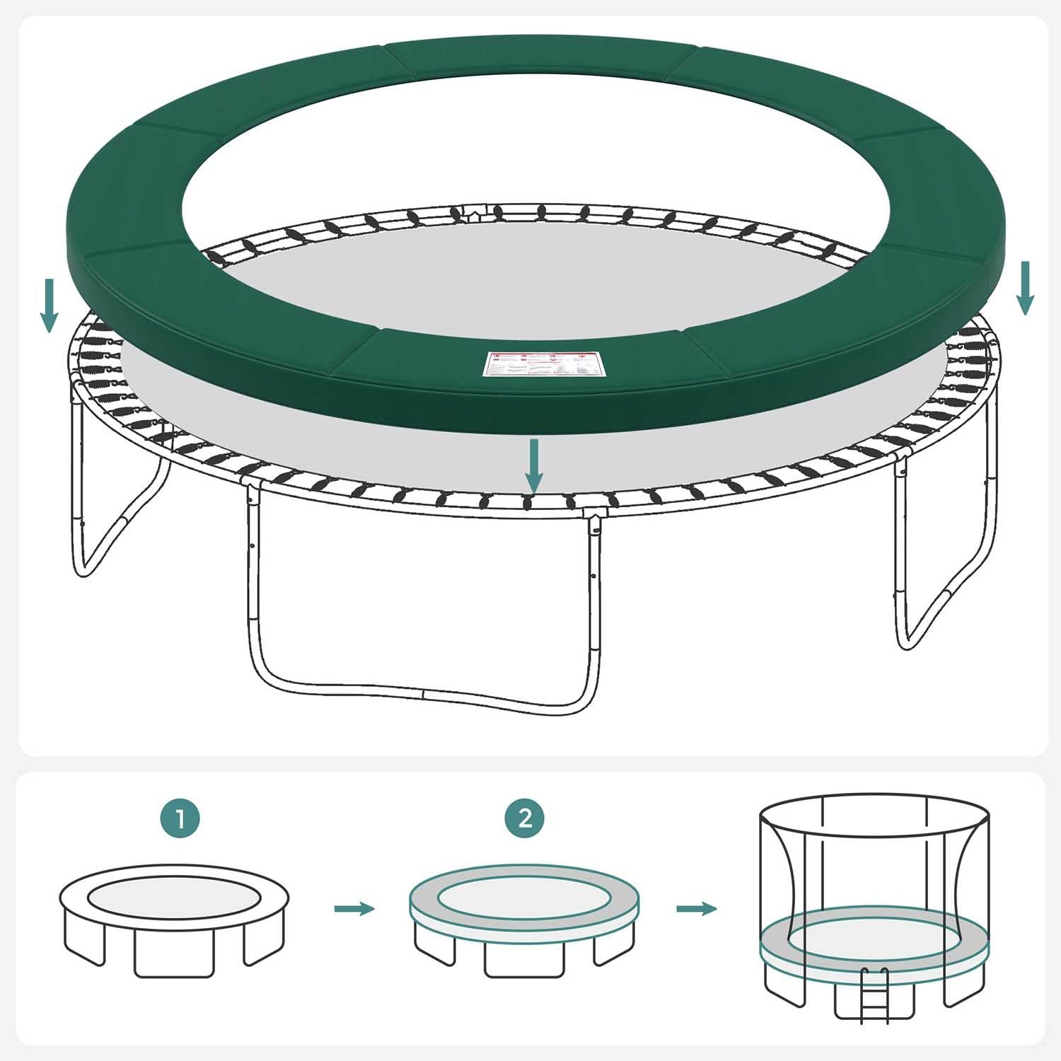 Trampoline Safety Pad – UV-Resistant Tear-Resistant Material – Standard Size – Edge Protection