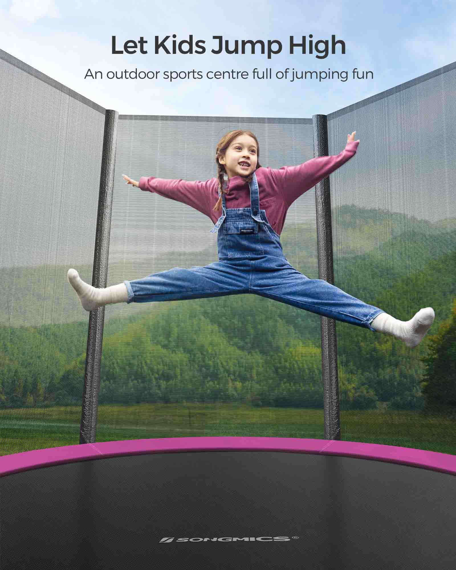 Trampoline – Steel – Pink – 6ft with Safety Enclosure Net