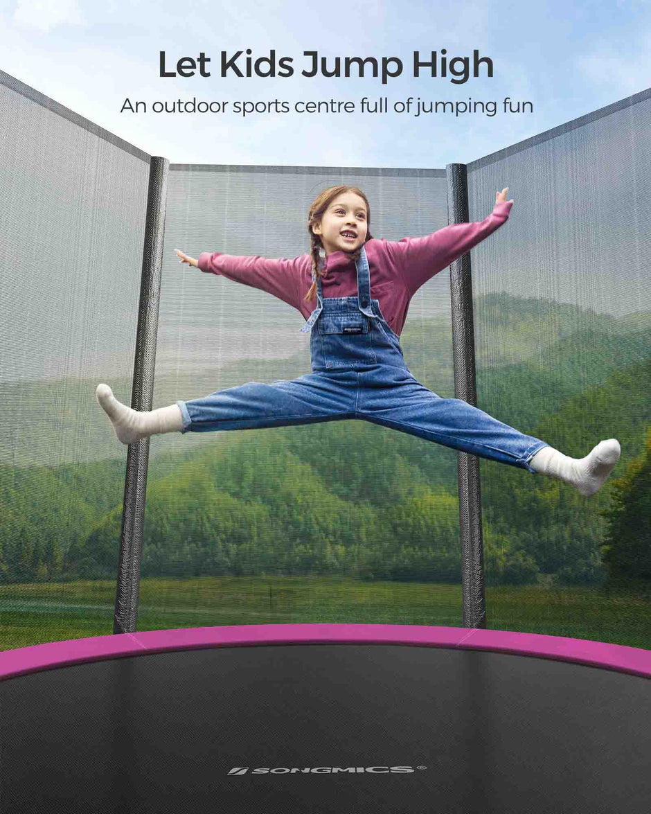 Trampoline – Steel – Pink – 6ft with Safety Enclosure Net
