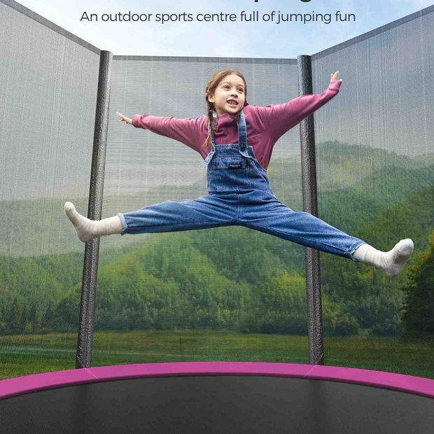 Trampoline – Steel – Pink – 6ft with Safety Enclosure Net
