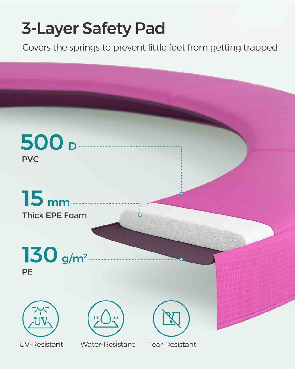 Trampoline – Steel – Pink – 6ft with Safety Enclosure Net