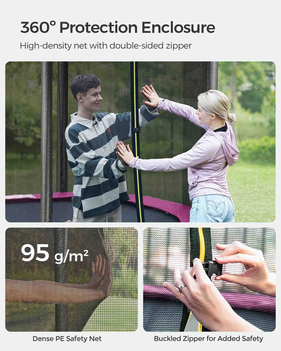 Trampoline – Steel – Pink – 6ft with Safety Enclosure Net
