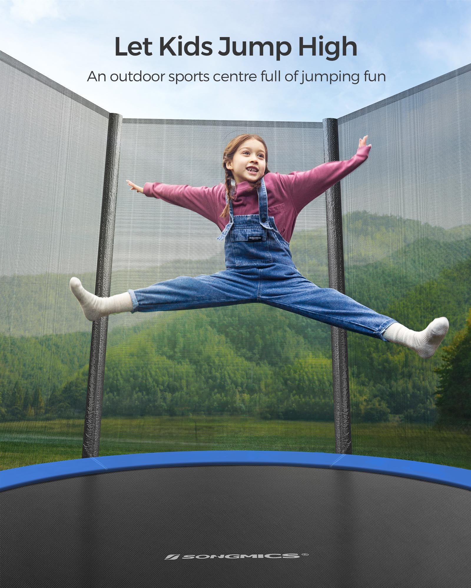 Trampoline – Material not specified – Color not specified – Safety Enclosure Net