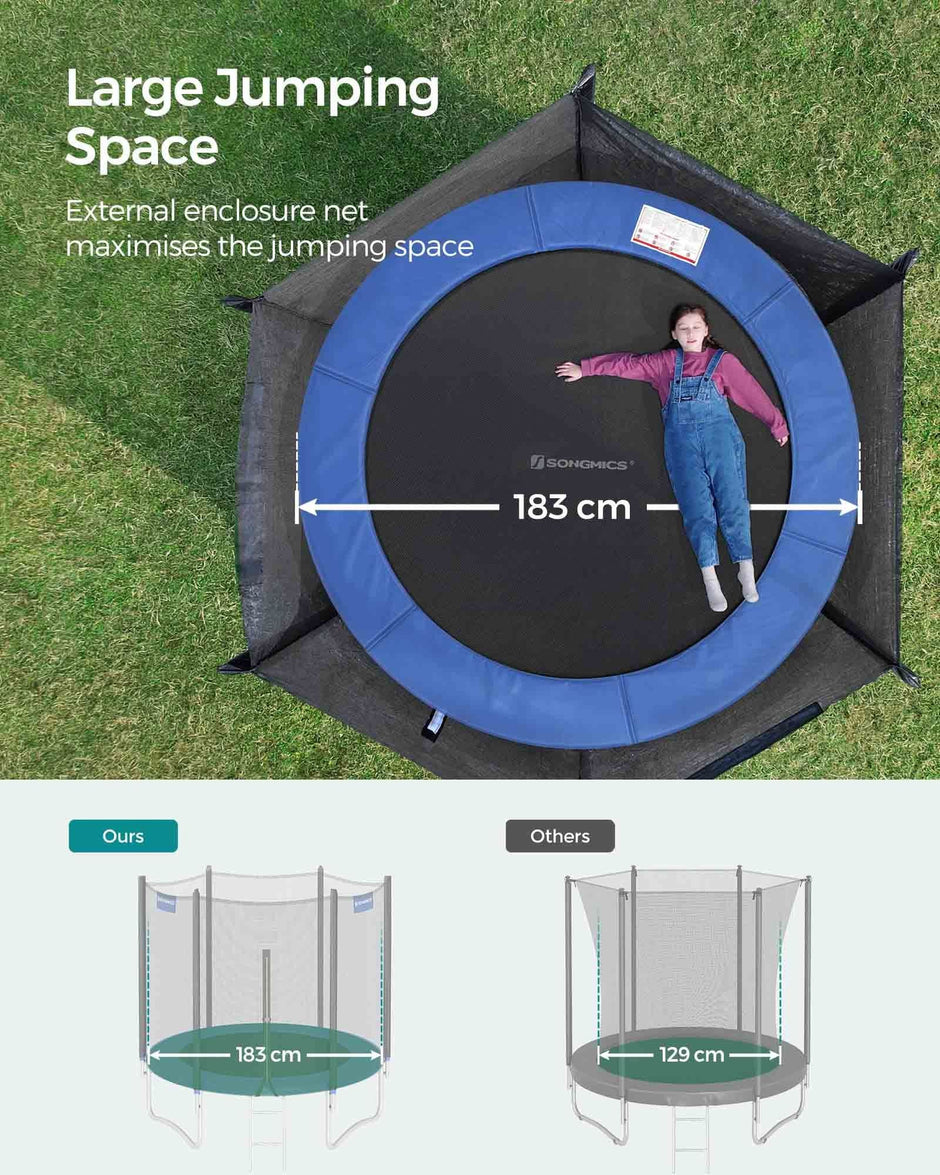Trampoline – Material not specified – Color not specified – Safety Enclosure Net