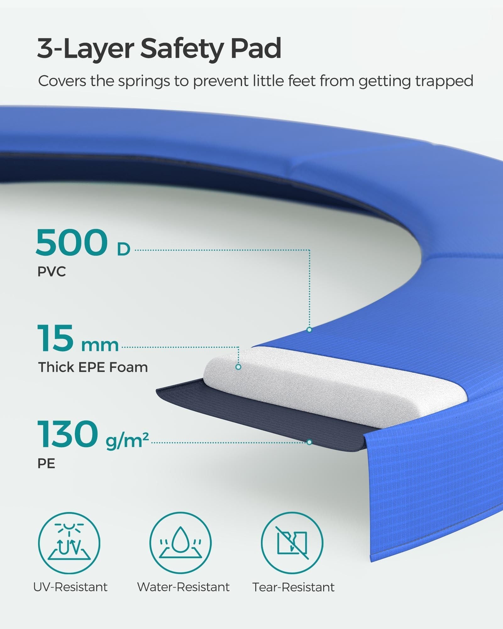 Trampoline – Material not specified – Color not specified – Safety Enclosure Net