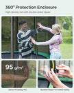 Trampoline – Steel – Dark Green – 10 ft with Safety Enclosure Net and Ladder