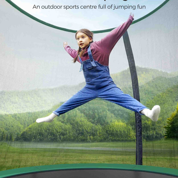 Trampoline – Metal – Blue – Safety Enclosure Net with TÜV Rheinland GS Certification 10 ft