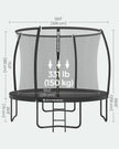 Round Trampoline – Steel – Multi-size – TÜV-Certified with Complete Safety Kit (Net, Ladder, Pads, Cover) for Outdoor Use