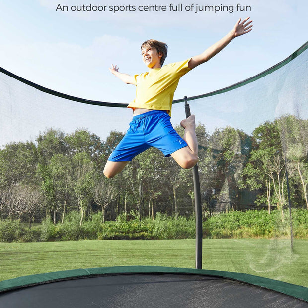 Trampoline – Metal – Round – With Safety Net and Ladder