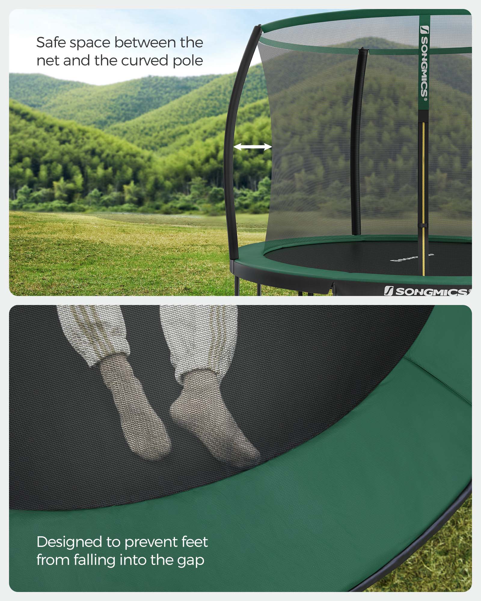 Trampoline – Metal – Round – With Safety Net and Ladder