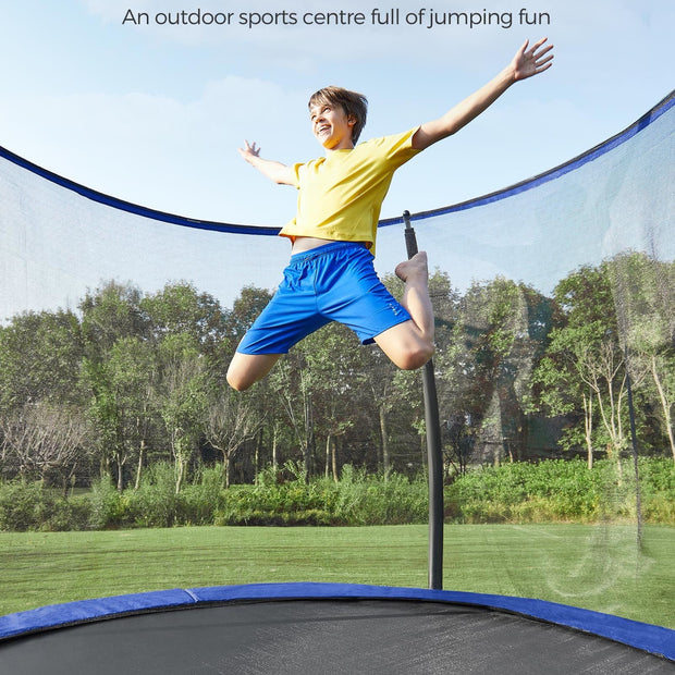 Garden Trampoline – Metal – Round – 10ft with Safety Net and Ladder