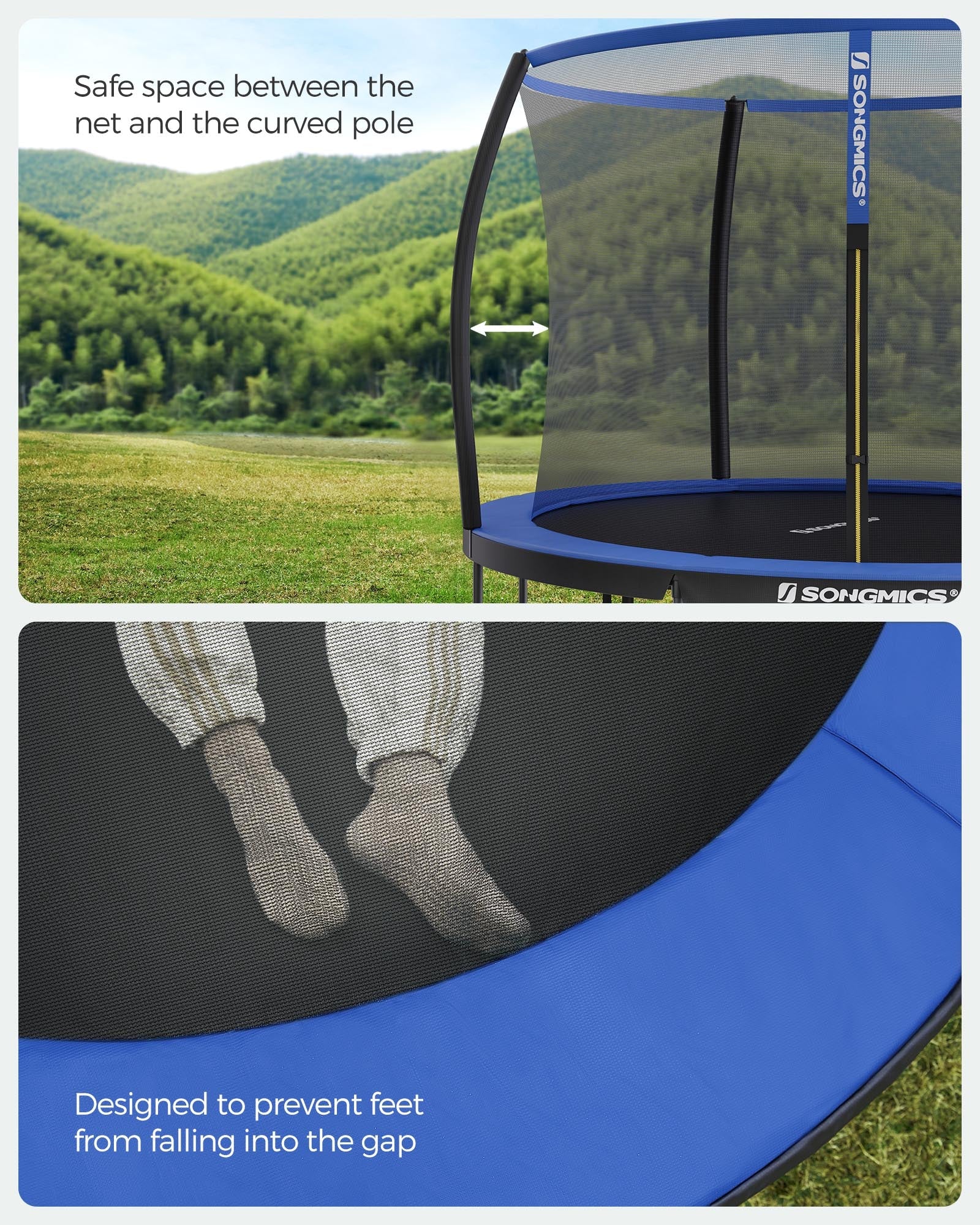 Garden Trampoline – Metal – Round – 10ft with Safety Net and Ladder