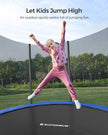 Trampoline – Fabric and Metal – Blue – Complete Set with Safety Enclosure and Ladder, TÜV Certified, 10 FT