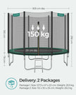 Trampoline – Metal – Multi-color – 10ft with Safety Enclosure and Ladder
