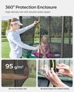 Trampoline – Metal – Multi-color – 10ft with Safety Enclosure and Ladder