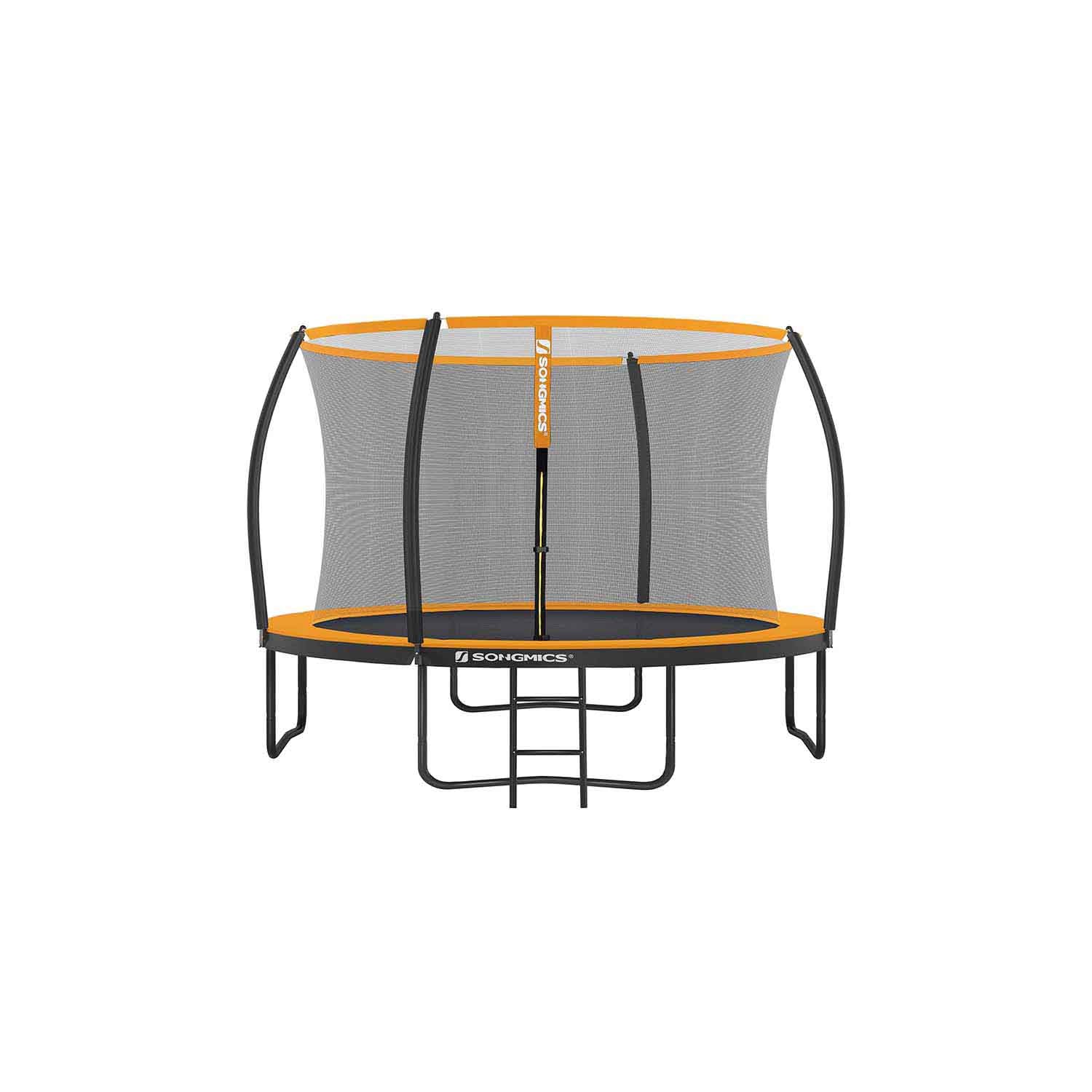 Backyard Trampoline – Steel – Round – Includes Safety Net Enclosure and Ladder