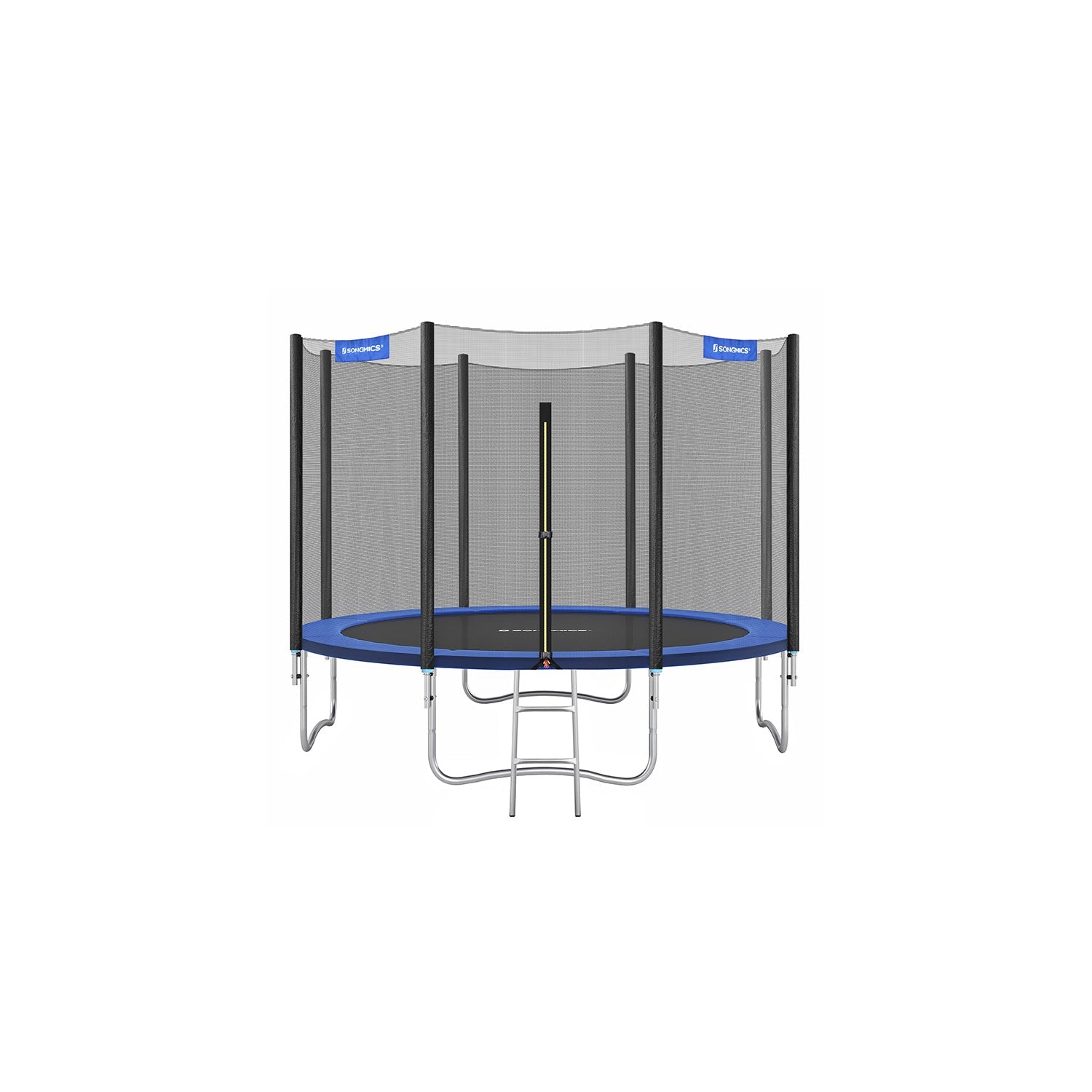 Trampoline – Steel – Multicolor – 12 ft with Safety Enclosure Net and Ladder