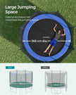 Trampoline – Steel – Multicolor – 12 ft with Safety Enclosure Net and Ladder