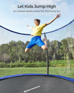 Backyard Trampoline – Steel – Round – Includes Safety Net Enclosure and Ladder