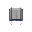 Round Trampoline – Metal – Black and Blue – 6ft with Safety Net Enclosure and Ladder