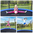Round Trampoline – Metal – Black and Blue – 6ft with Safety Net Enclosure and Ladder
