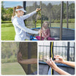Round Trampoline – Metal – Black and Blue – 6ft with Safety Net Enclosure and Ladder